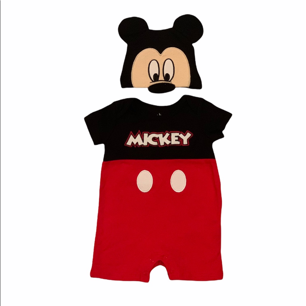 Mickey Mouse Romper Set Euc